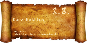 Kurz Bettina névjegykártya